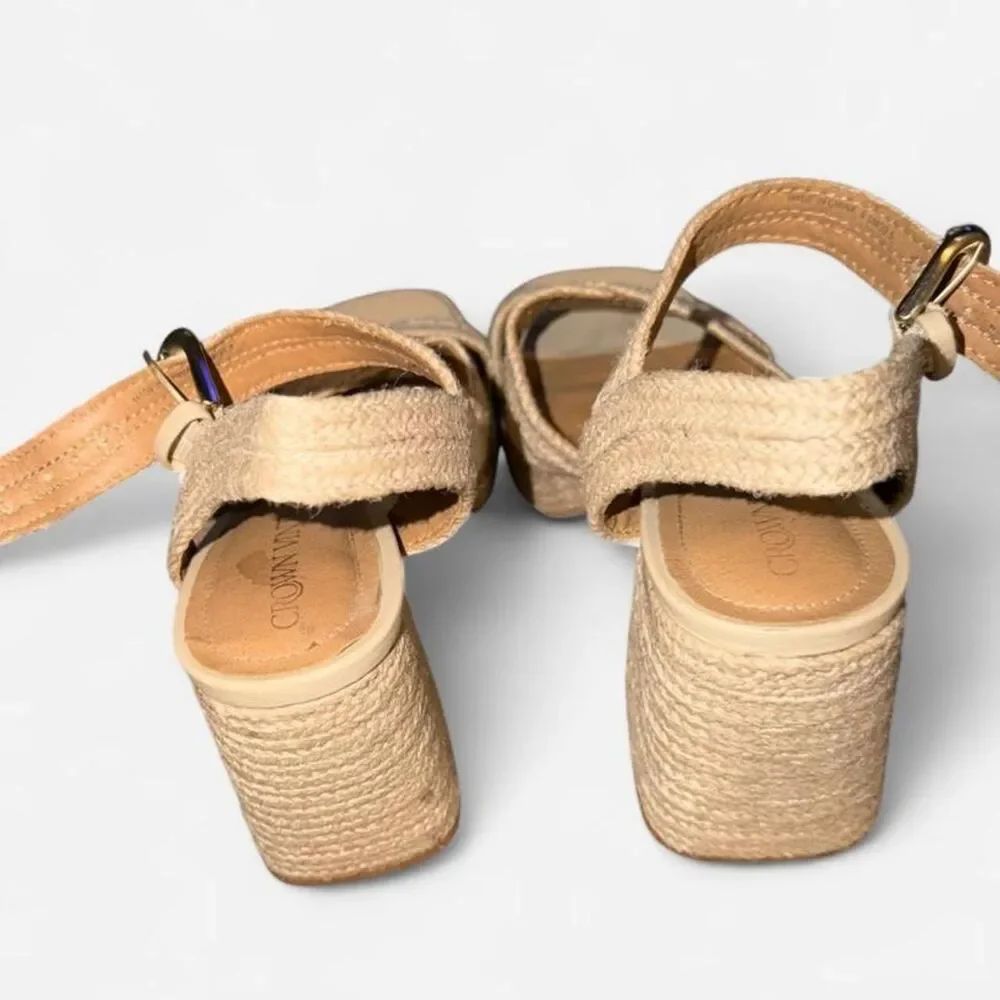 Crown-vintage Women's Tan and Cream Espadrilles